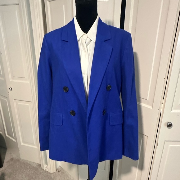 Blue A Loves A Double-Breasted Blazer, size large - Picture 1 of 5